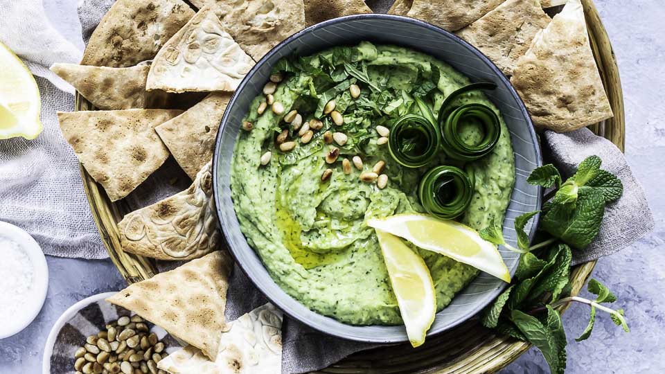 Bønnehummus - grøn hummus med krydderurter