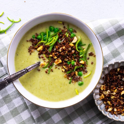 Kartoffel-porre-suppe med rosmarin og ost