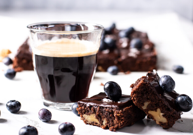 Espresso brownies med valnødder