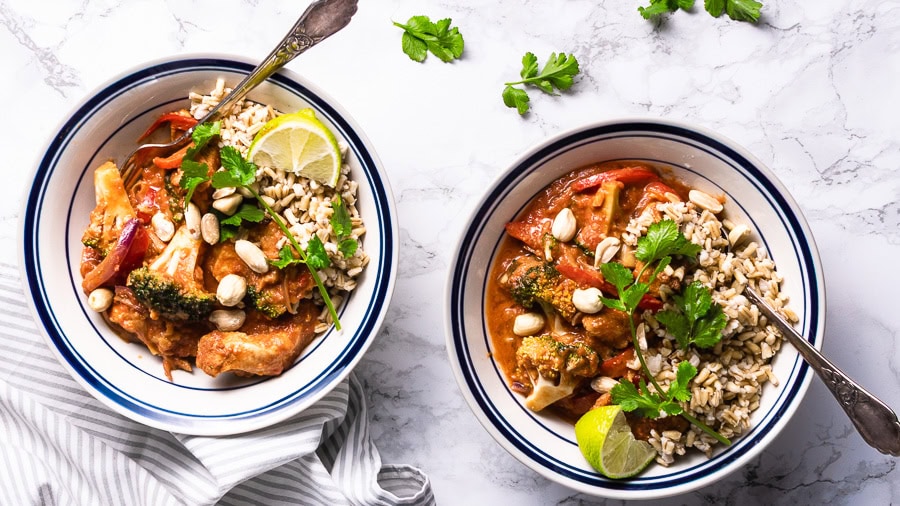 Kylling i peanutbutter sauce - super cremet