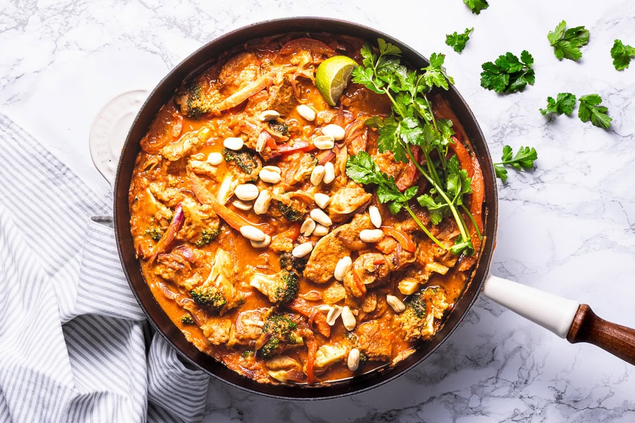 Kylling i peanutbuttersauce