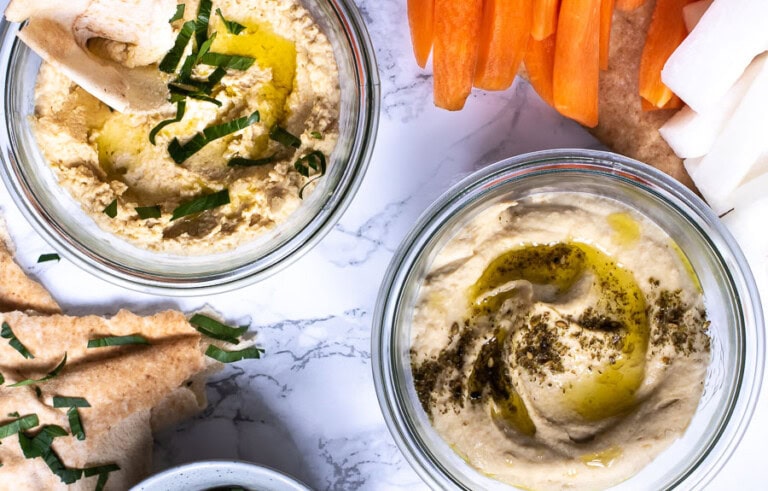 Tip grov hummus cremet hummus