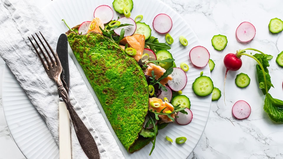 Spinatpandekager med havregryn og forslag til fyld