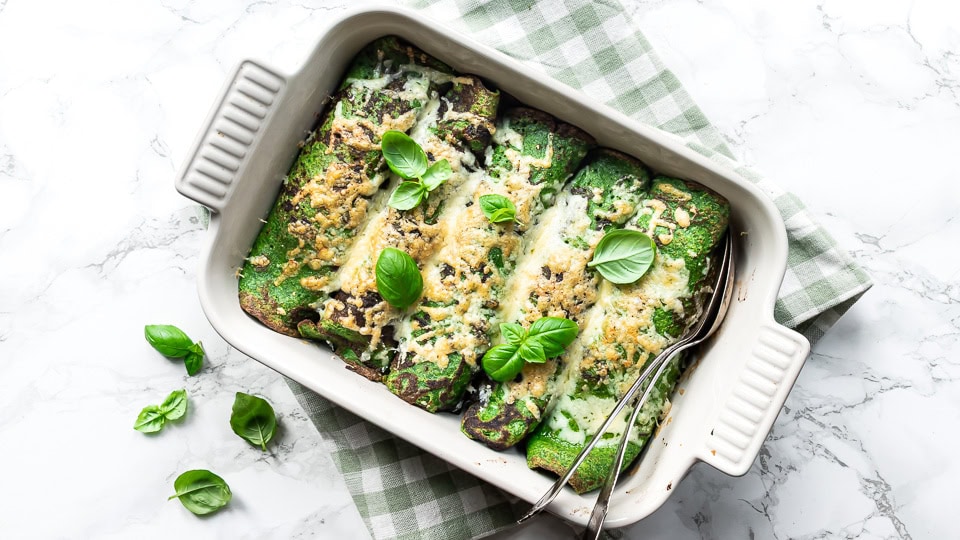 Spinatpandekager med havregryn og forslag til fyld