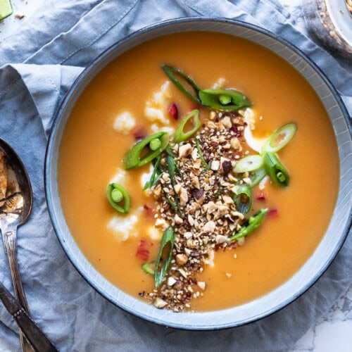 Suppe med søde kartofler og ingefær