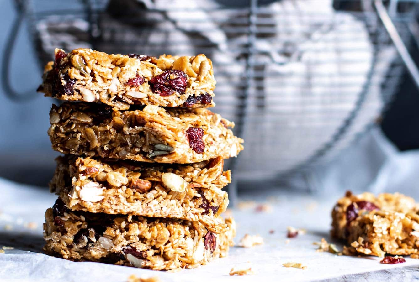 Flapjack - glutenfri müslibar med tranebær