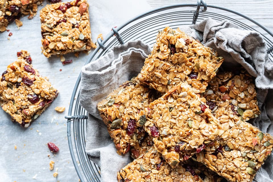 Flapjack - glutenfri myslibar med tranebær