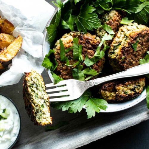 Græske squashfrikadeller med feta