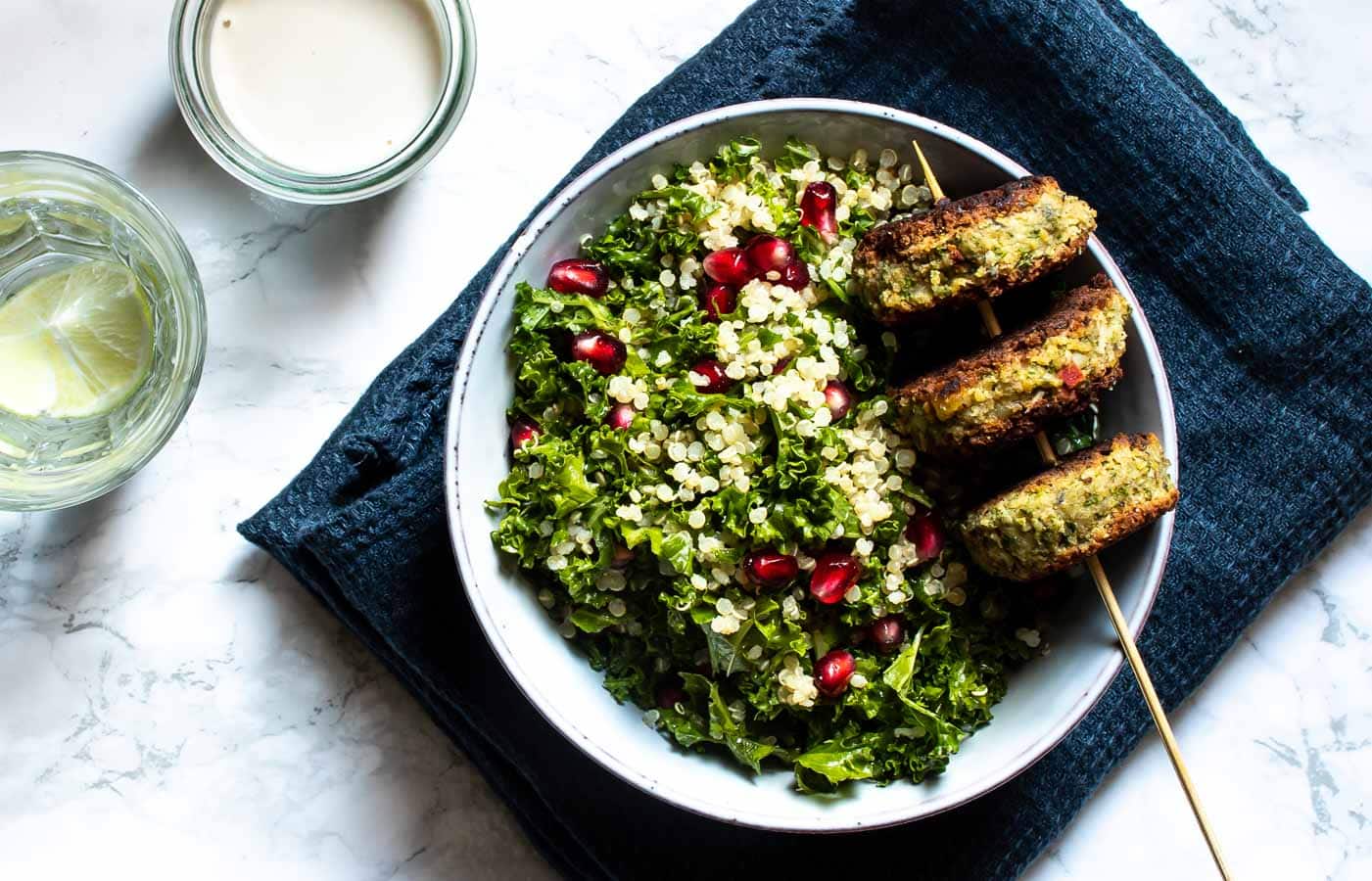 Veggiedeller med kikærter og halloumi - hurtige vegetardeller