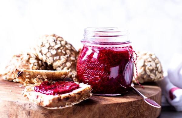 Hindbærmarmelade med chia - lynhurtig og nem