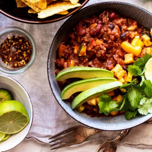 Chili sin carne – vegetarisk chili med chokolade