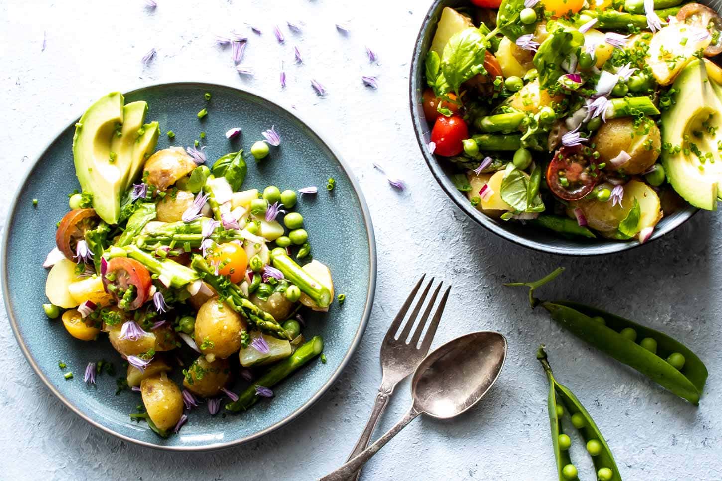 Grøn kartoffelsalat med olie-eddikedressing