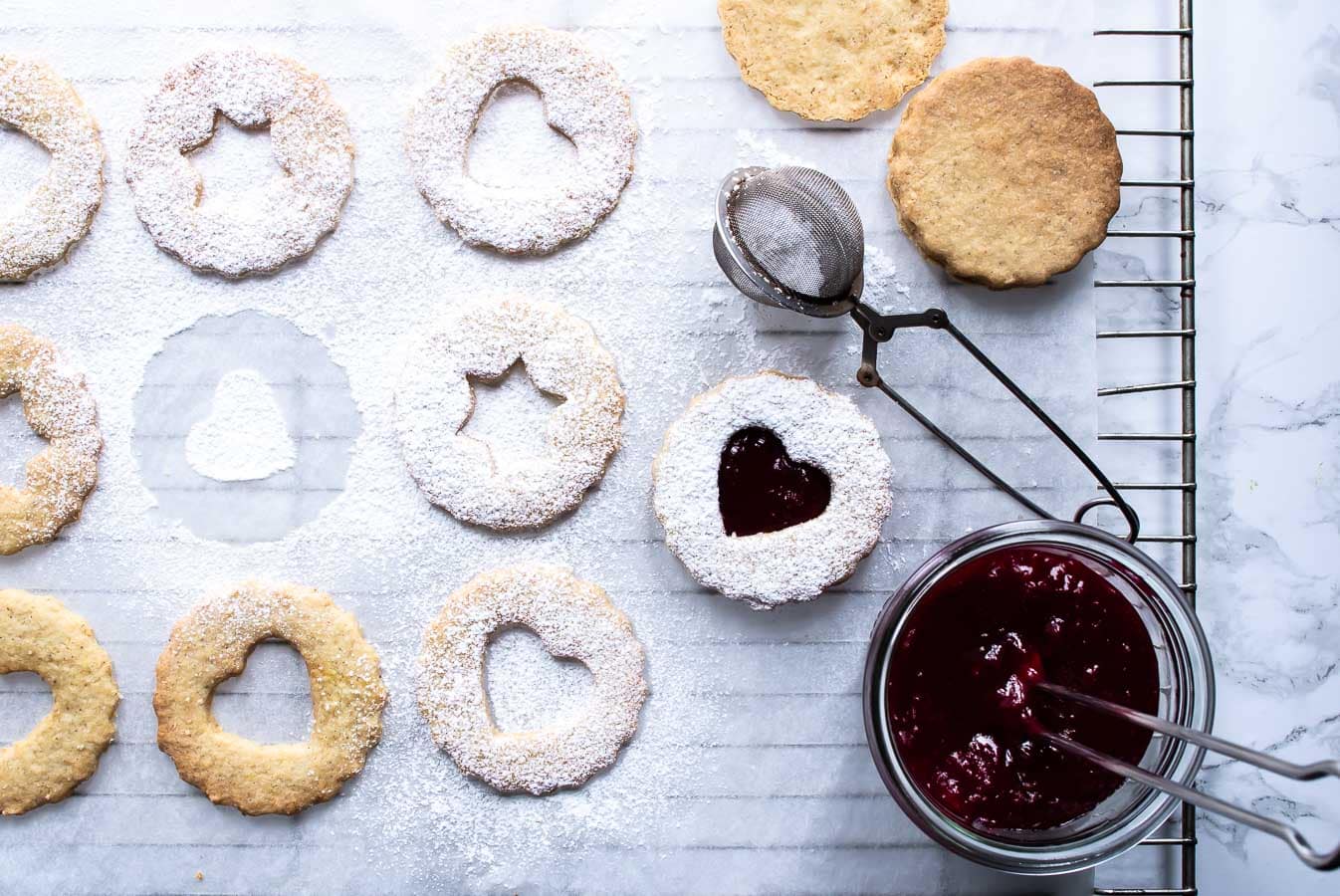 Linzer cookies amerikanske julesmåkager