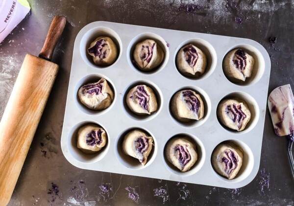 Blåbærsnegle i muffinforme