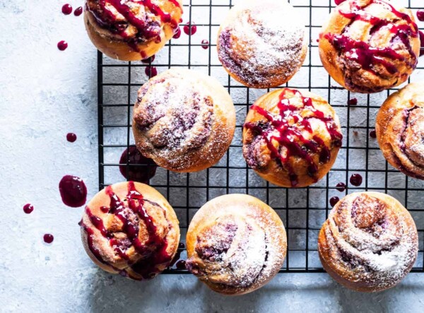 Blåbærsnegle i muffinforme