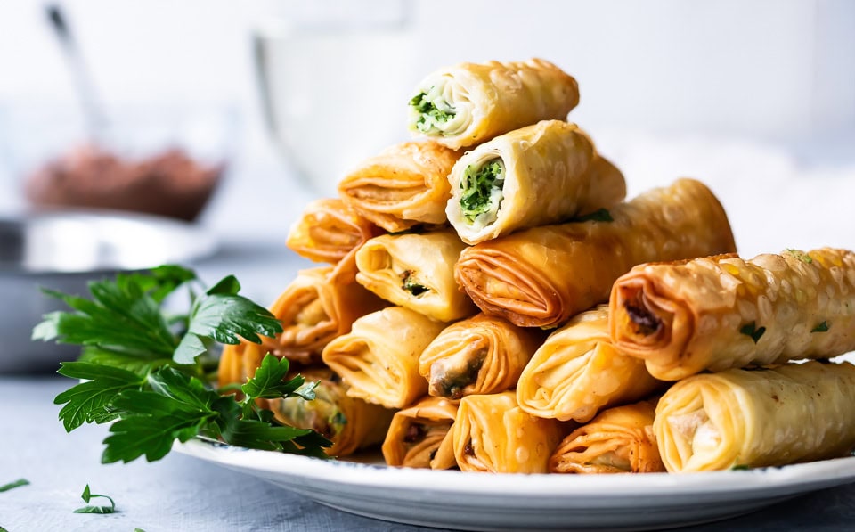 Börek - sprøde filoruller med feta