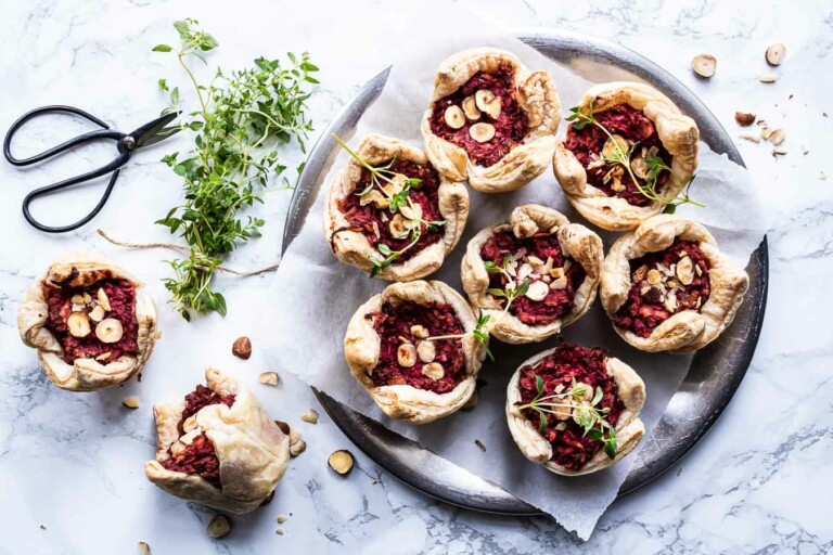 Madmuffins med rødbede – vegetarisk julemad