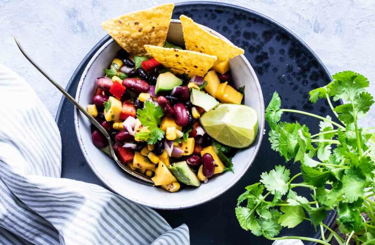 mexicansk bønnesalat - hurtig aftensmad
