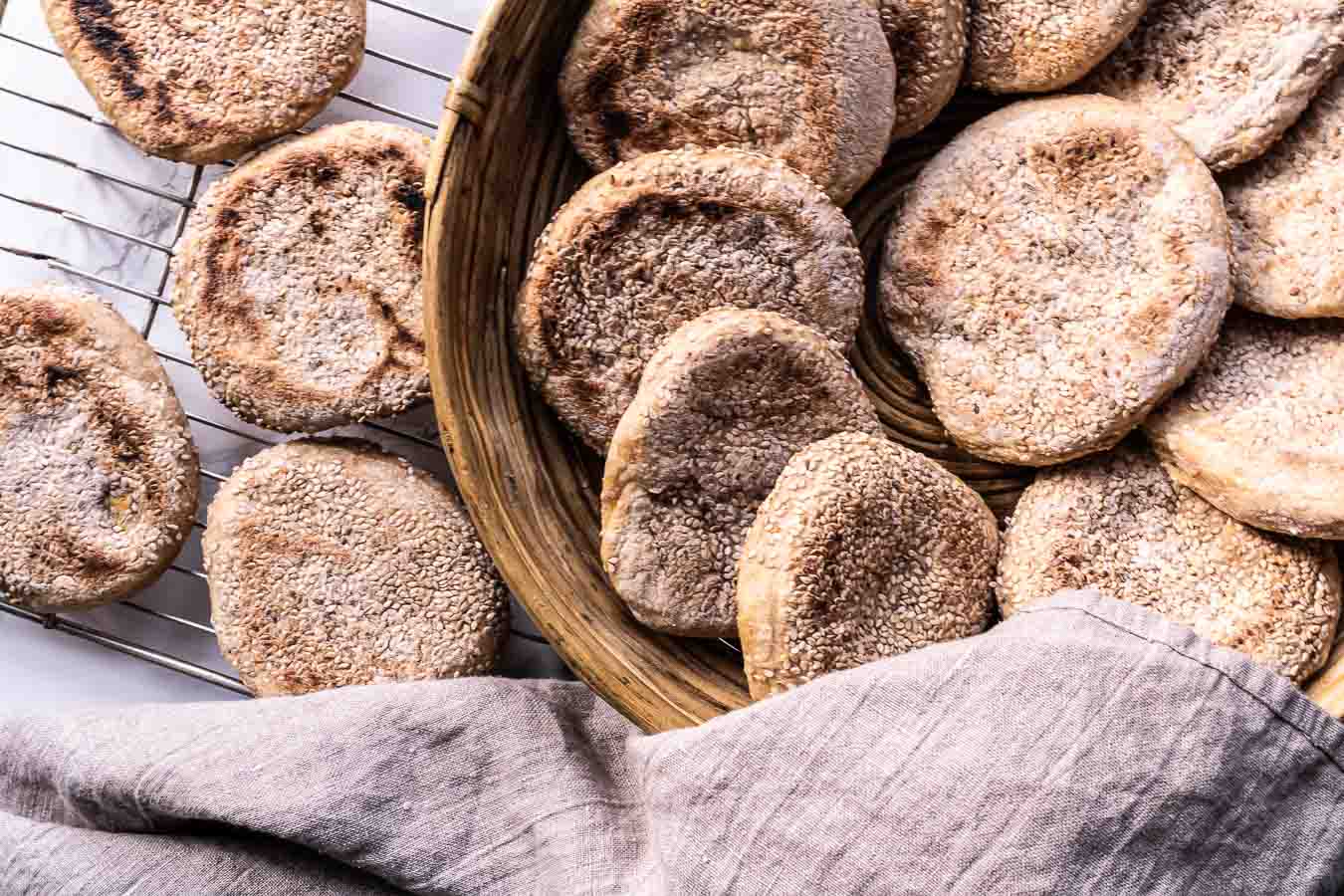 Marokkanske pandebrød - krydrede madbrød med kikærter