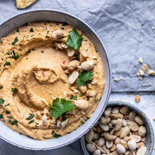 Thai hummus med peanutbutter og soya