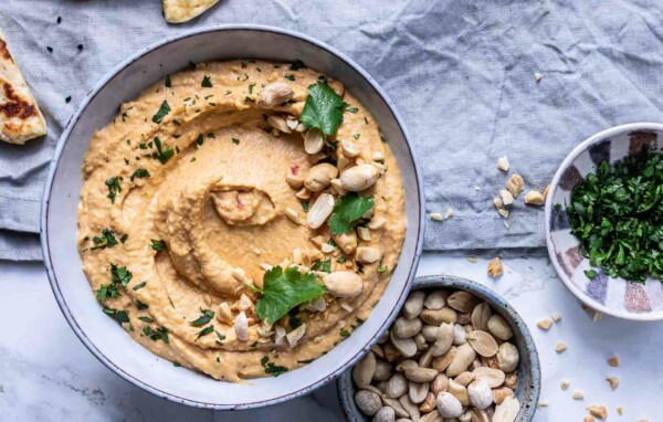 Thai hummus med peanutbutter og soya