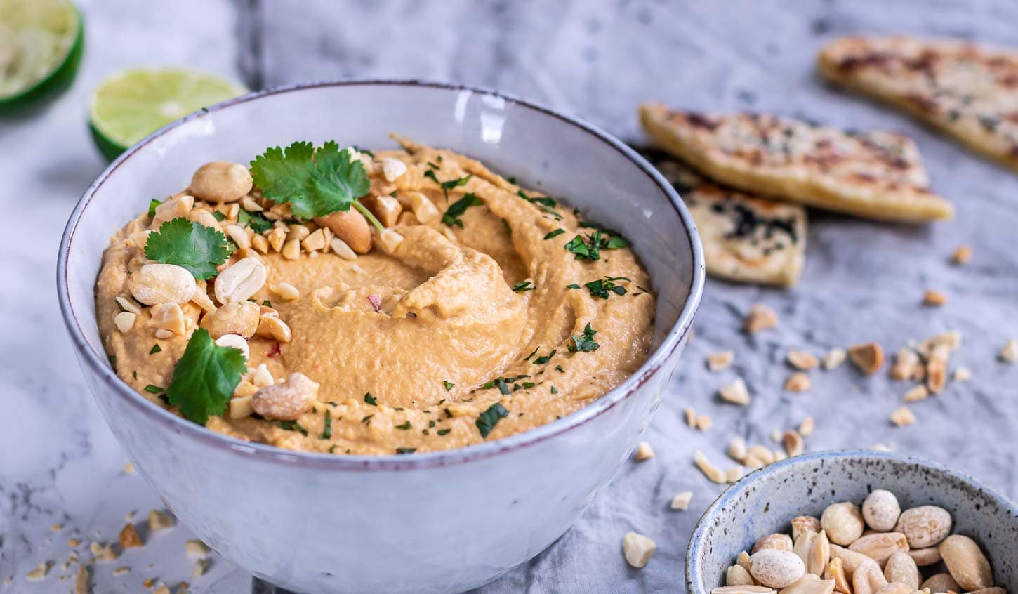 Thai hummus med peanutbutter og soya