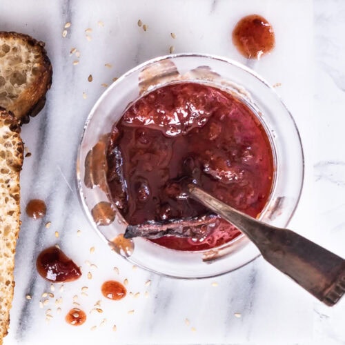 Blommemarmelade med vanilje