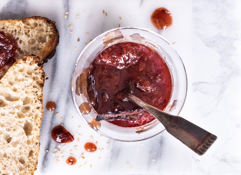 Blommemarmelade med vanilje