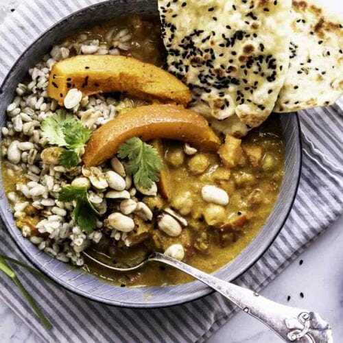 Vegetarisk butter chicken - med græskar