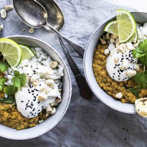 Dahl med kokosmælk og røde linser