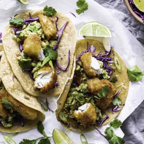 Fisketacos - tacos med panko paneret fisk