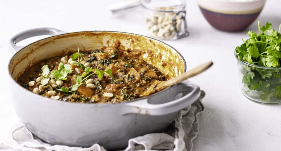 Græskarcurry med linser