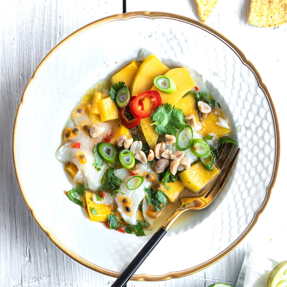 Ceviche med mango - mexicansk ceviche