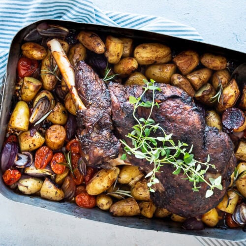 Langtidsstegt lammekølle i stegepose