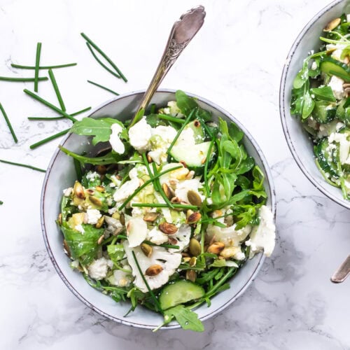 Blomkålssalat med feta og avocado