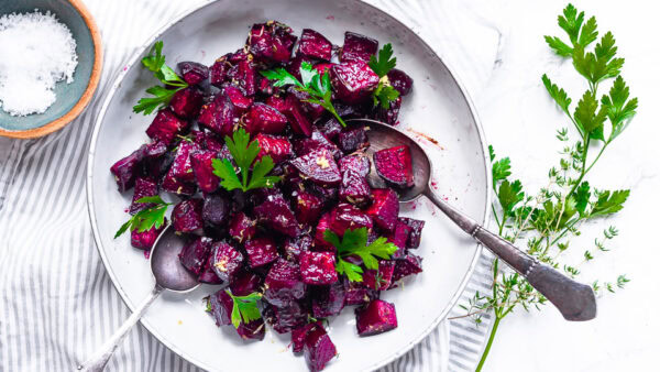 Bagte rødbeder med timian og balsamico