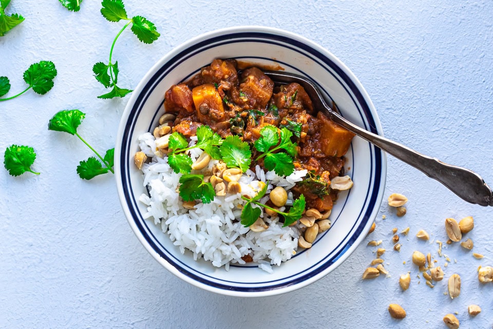Vegetarisk curry med græskar på 30 min.5