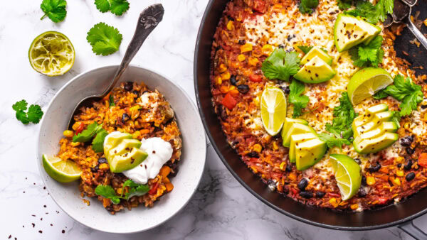 Mexicanske ris med bønner