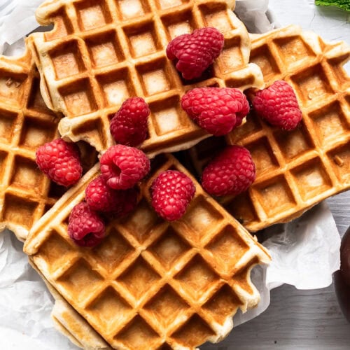 Belgiske vafler med svensk perlesukker