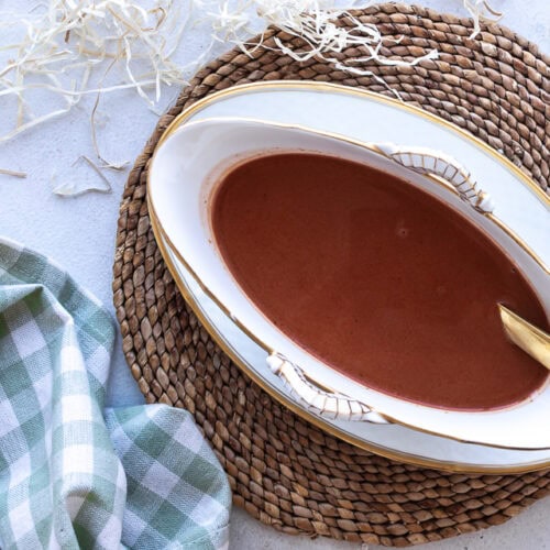 Vegetarisk brun sauce - fuld af smag