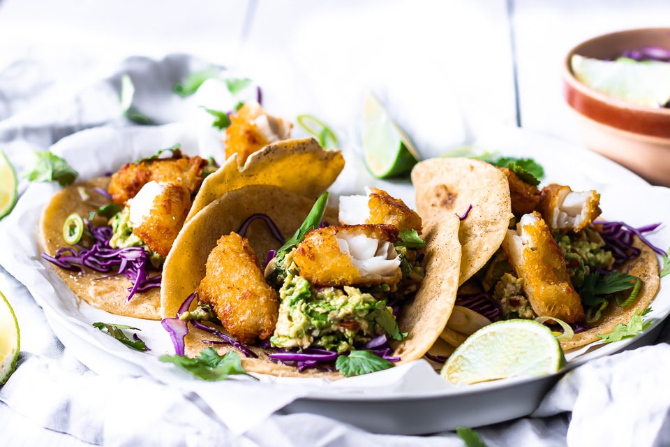 Fisketacos med panko paneret fisk