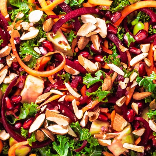 Luksus råkost med rødbede, gulerod og grønkål