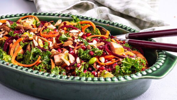 Luksus råkost med rødbede, gulerod og grønkål