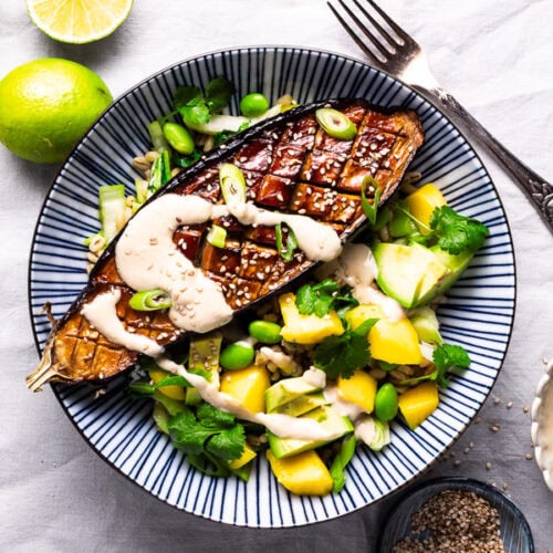 Miso aubergine bowl