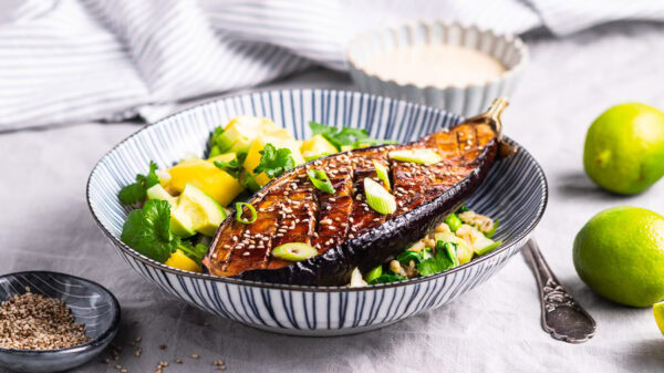 Miso aubergine bowl