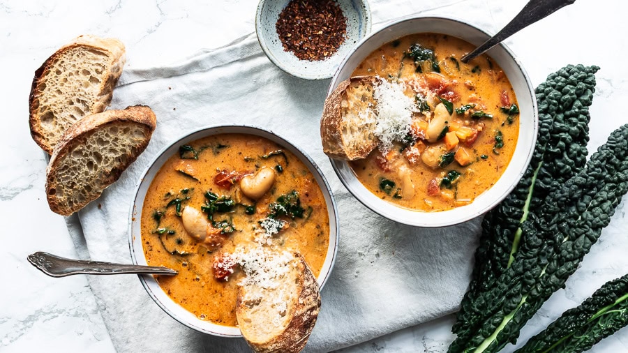 Toscansk bønnesuppe med hvide bønner