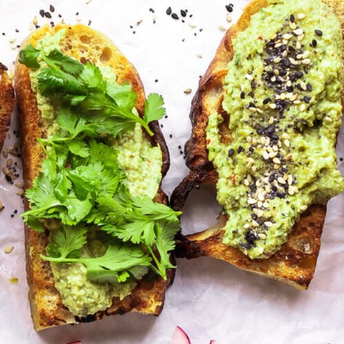 Avocado edamame dip - guacamole med ekstra protein