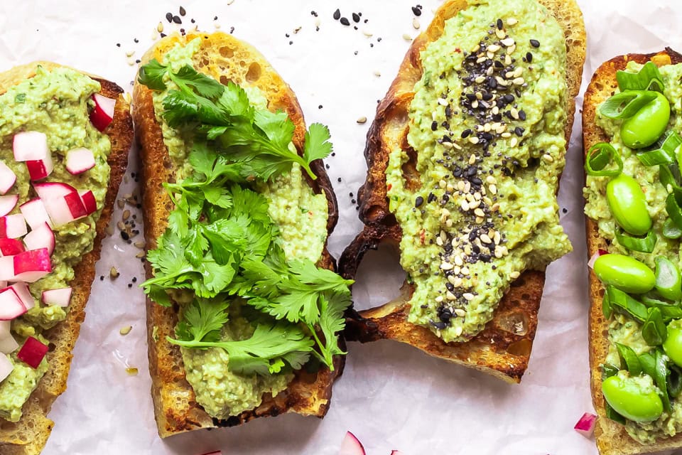 Avocado edamame dip - guacamole med ekstra protein